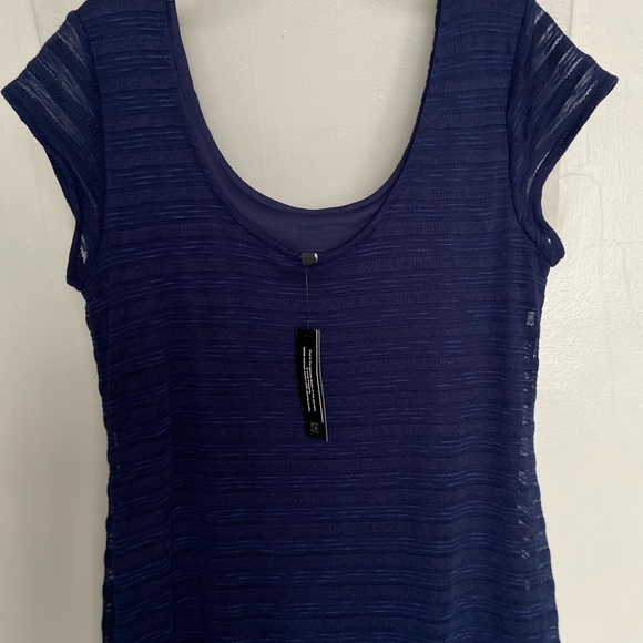 Navy blue, APT. 9, stripped texture maxi dress, Sz. XL. NWT. - Picture 6 of 7